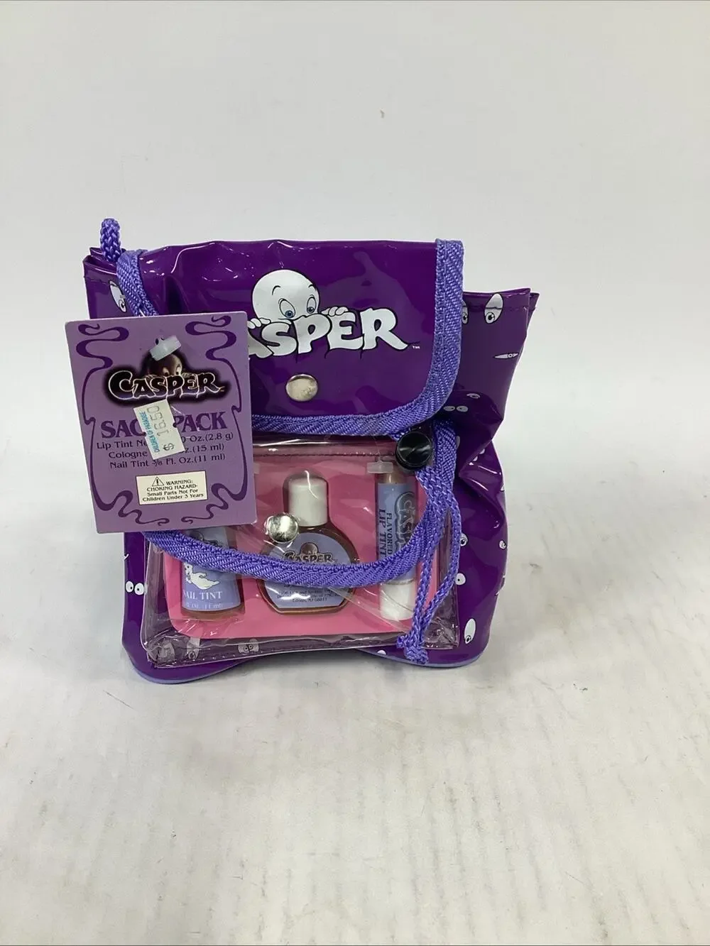 Vintage Casper Sack Pack NOS 1996 Childs 3pc Make-up Set Backpack Rare